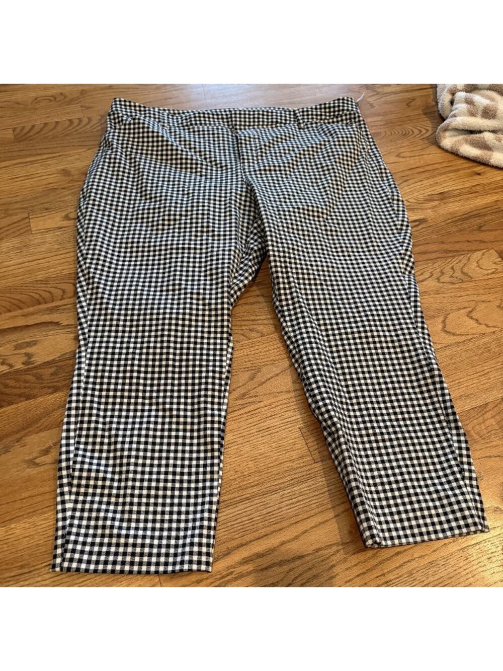 Old Navy Womens Black Plaid High Rise Pixie Pants New Size 24